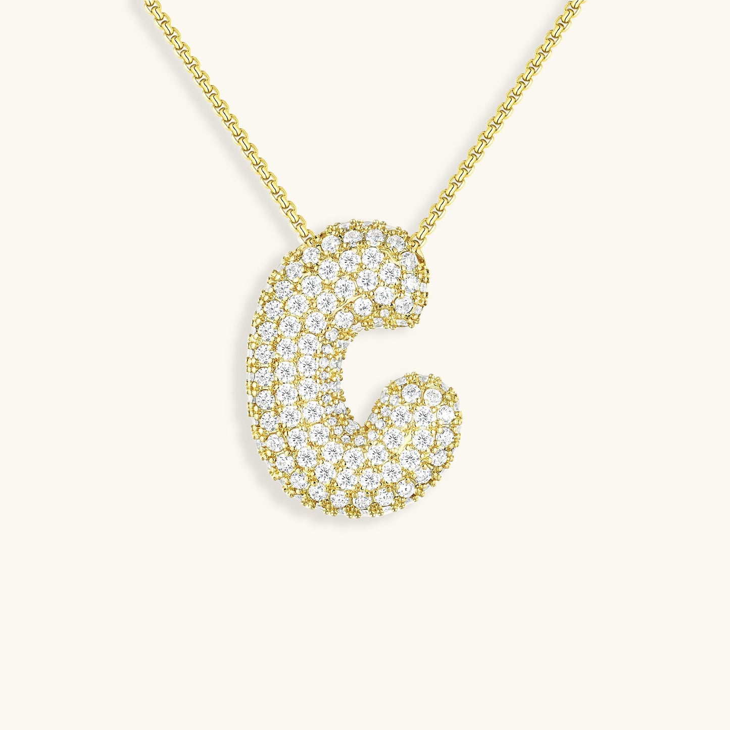 Diamond Initial Pendant Necklace for Women