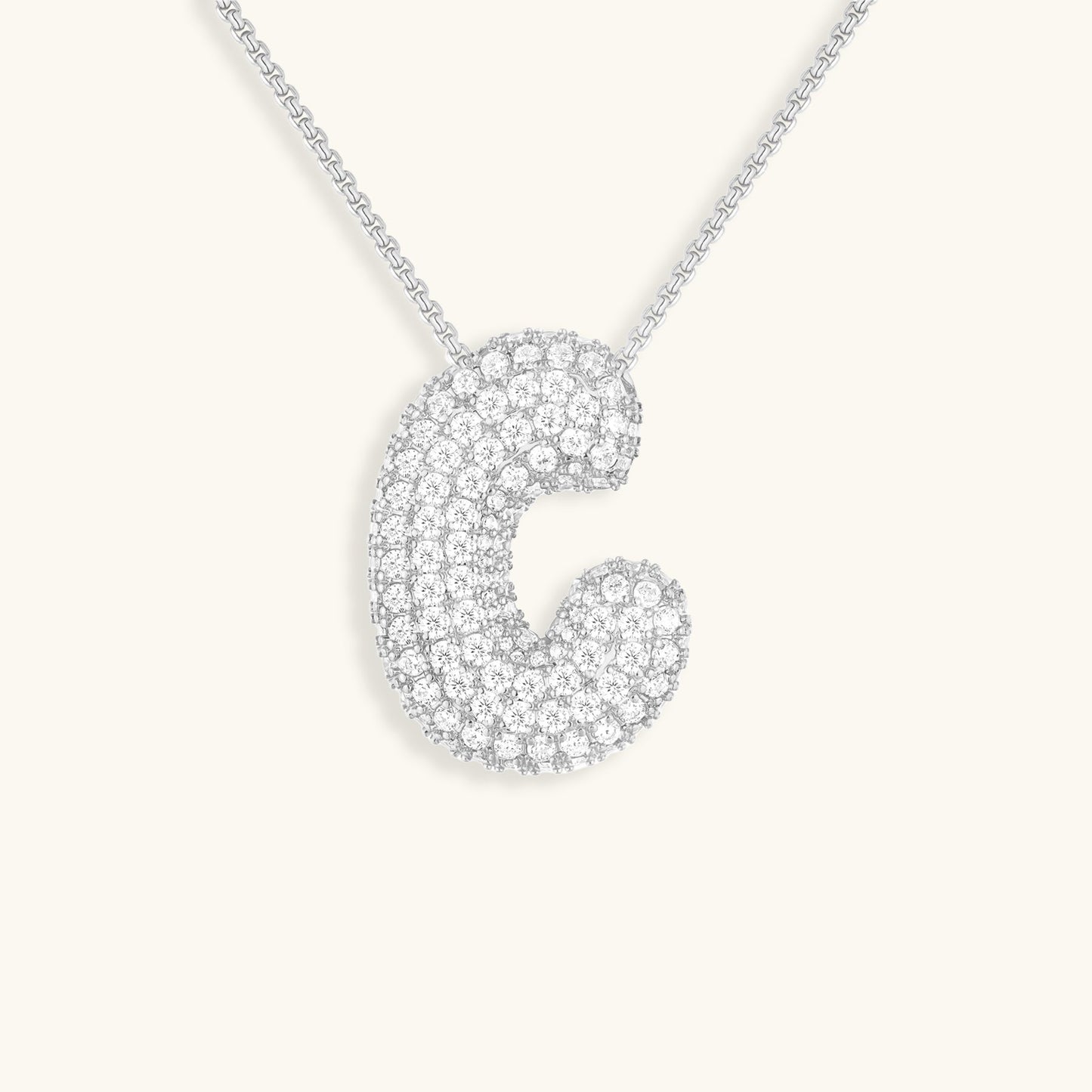 Diamond Initial Pendant Necklace for Women