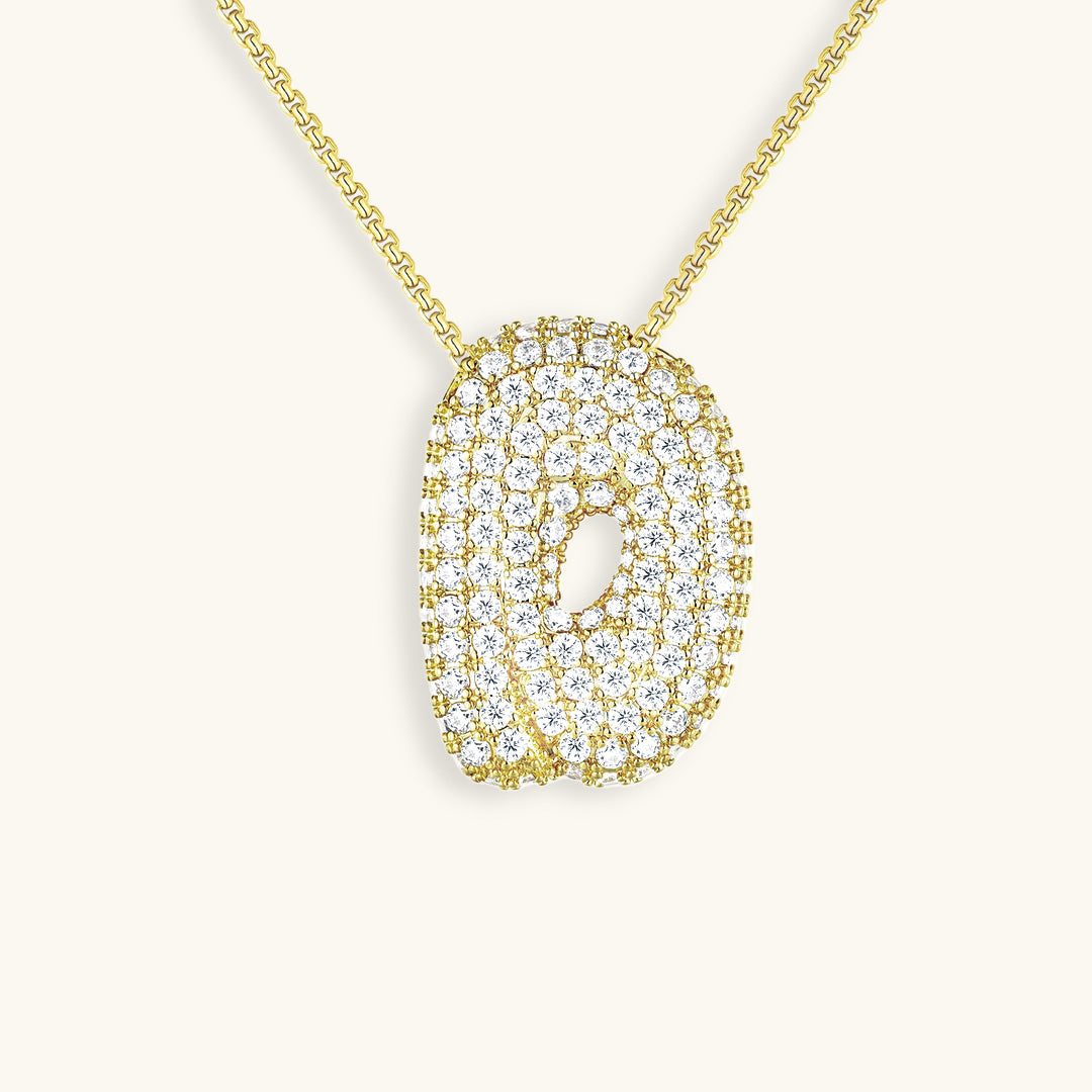 Diamond Initial Pendant Necklace for Women