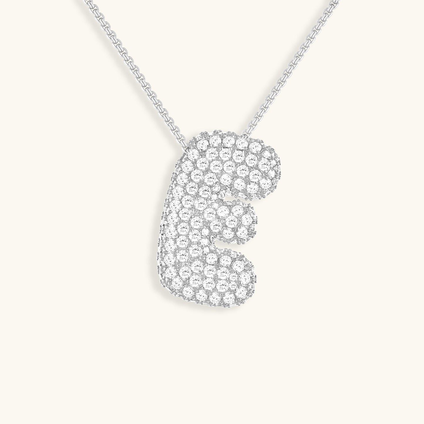 Diamond Initial Pendant Necklace for Women
