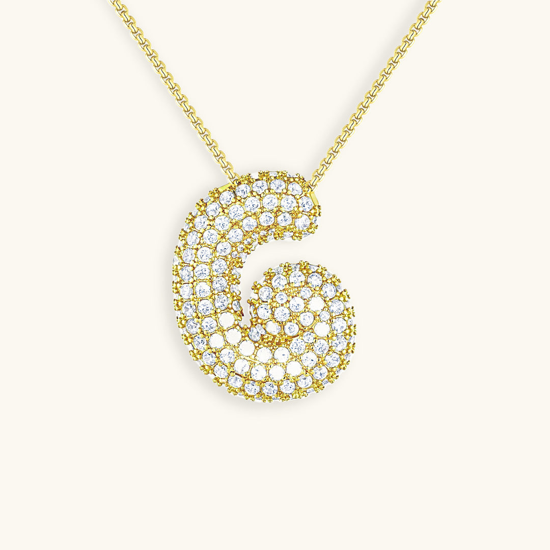 Diamond Initial Pendant Necklace for Women