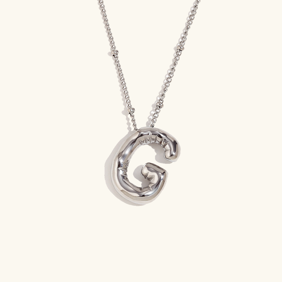 Gold Initial Pendant Necklace for Women