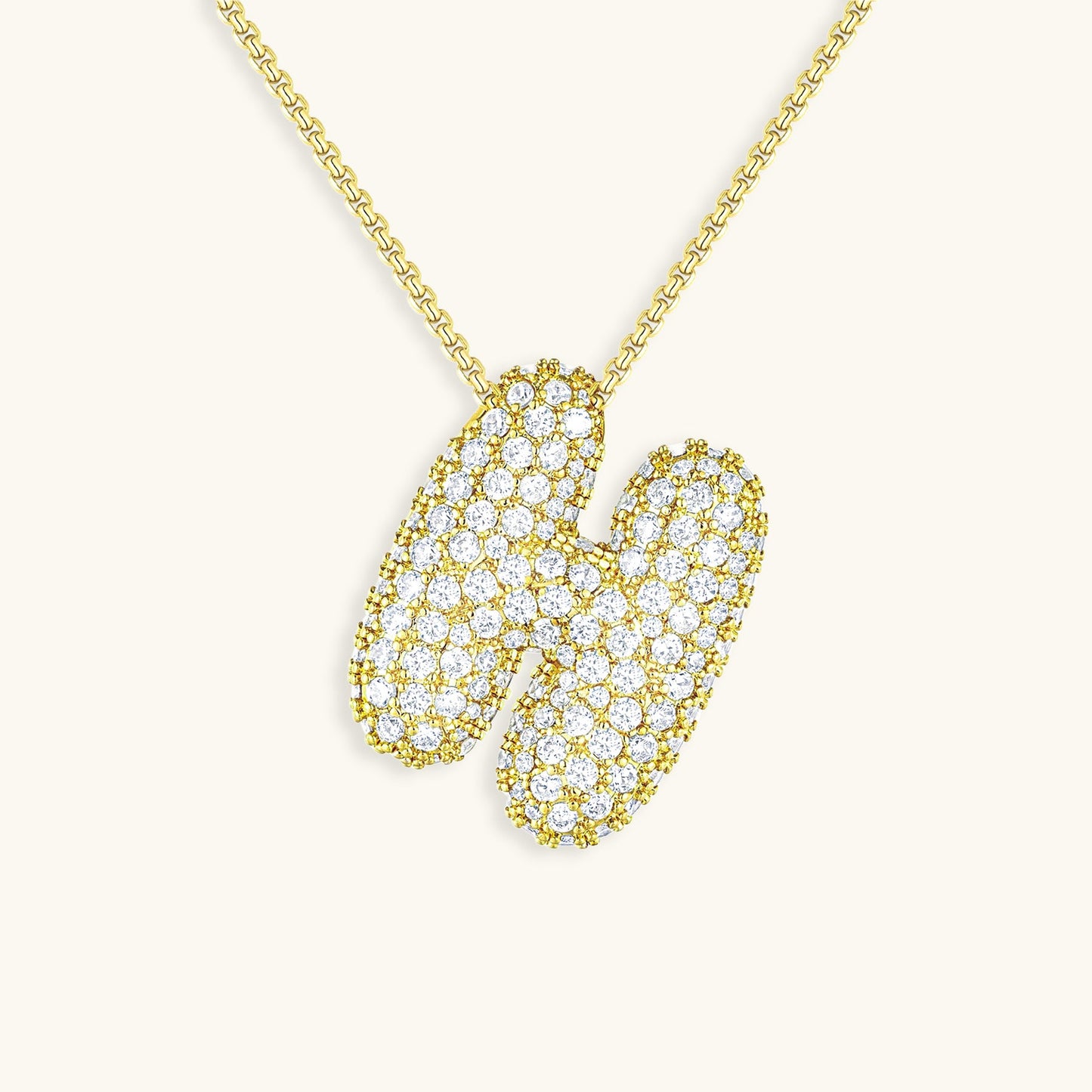 Diamond Initial Pendant Necklace for Women