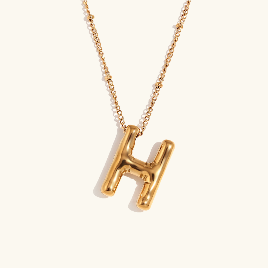 Gold Initial Pendant Necklace for Women