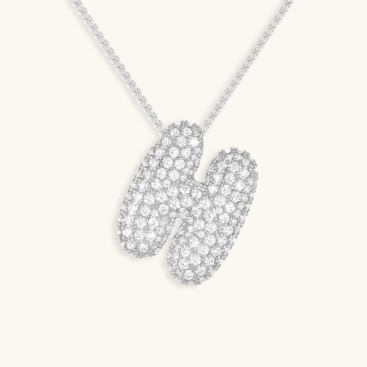 Diamond Initial Pendant Necklace for Women