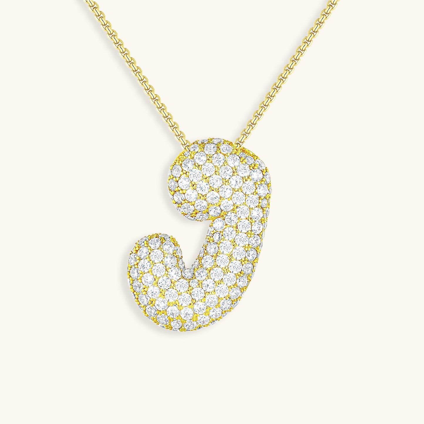 Diamond Initial Pendant Necklace for Women