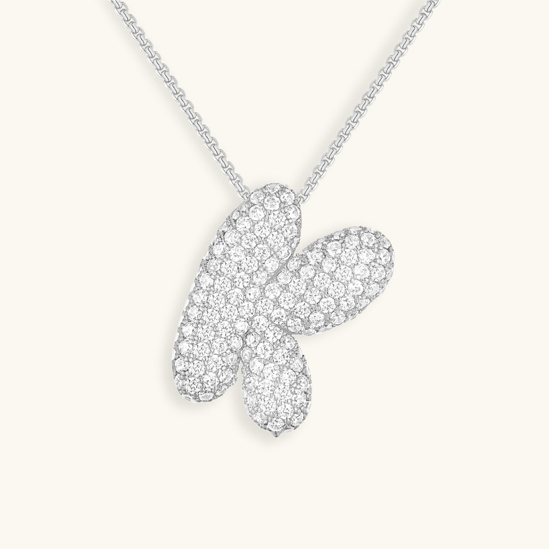Diamond Initial Pendant Necklace for Women