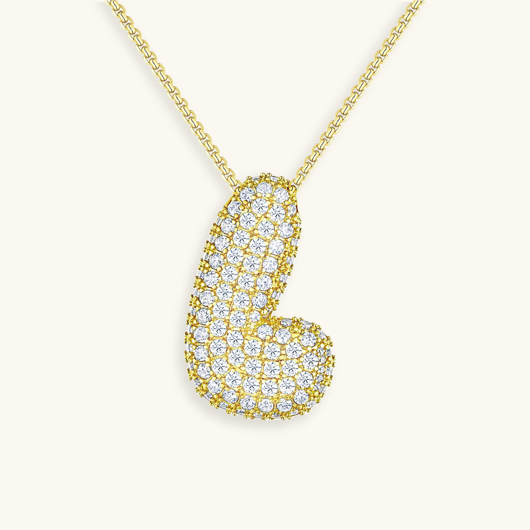 Diamond Initial Pendant Necklace for Women