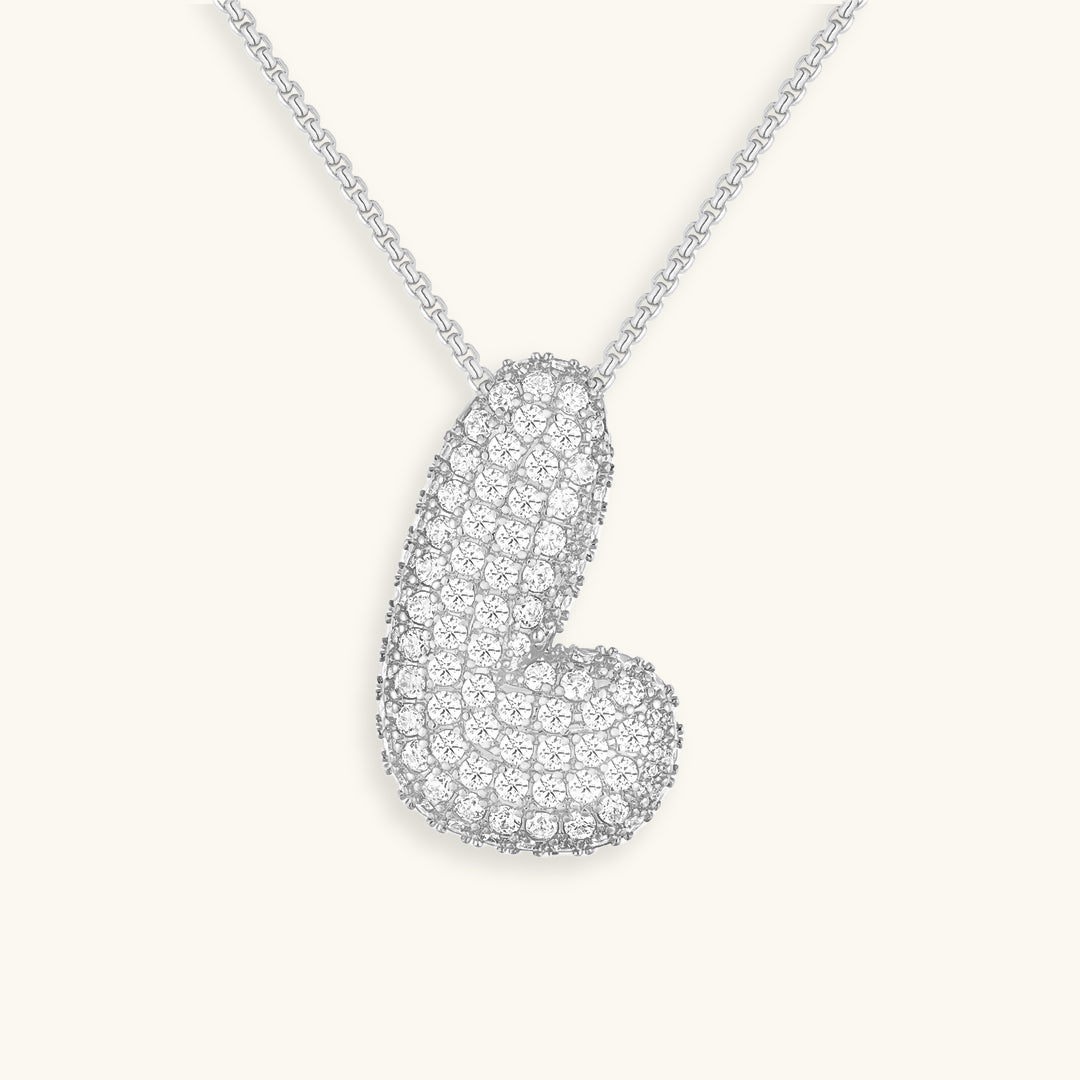 Diamond Initial Pendant Necklace for Women