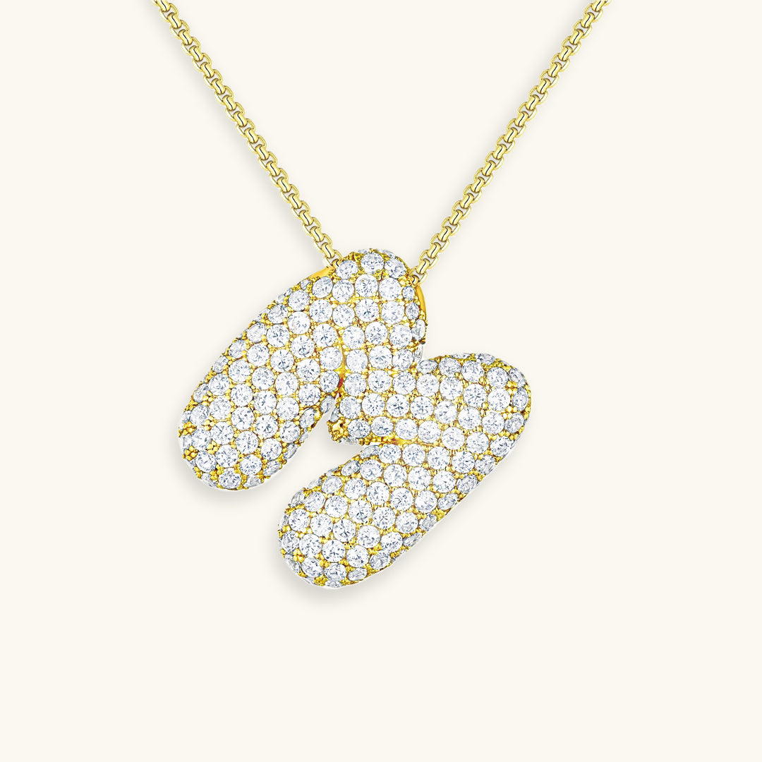 Diamond Initial Pendant Necklace for Women