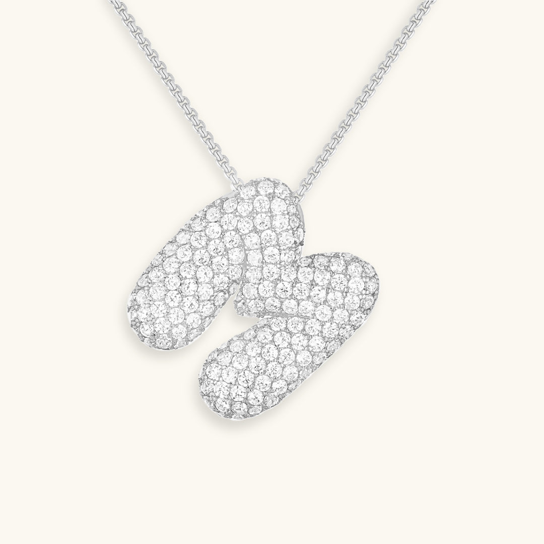 Diamond Initial Pendant Necklace for Women