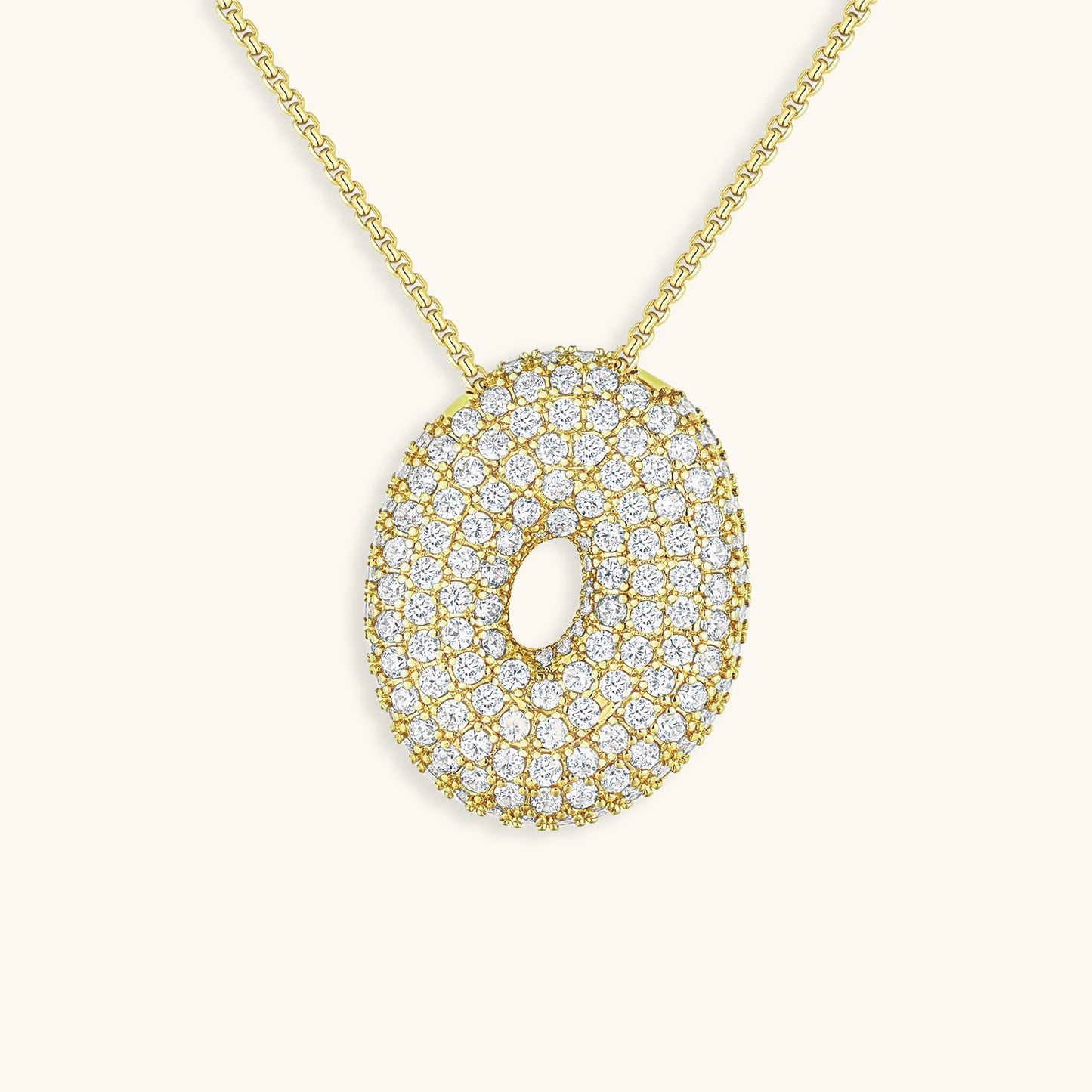 Diamond Initial Pendant Necklace for Women