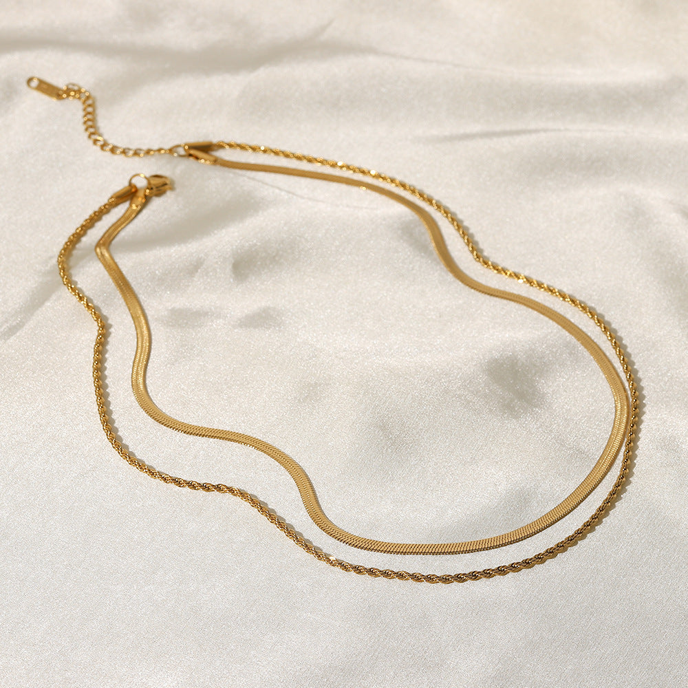 Layered Gold Chain Necklace for Women