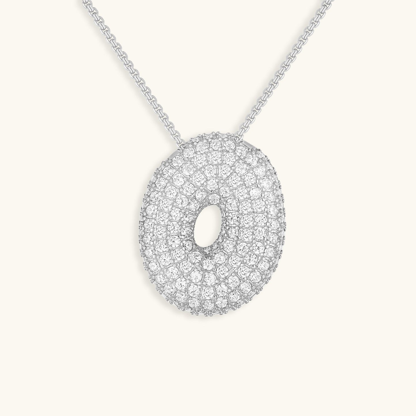 Diamond Initial Pendant Necklace for Women