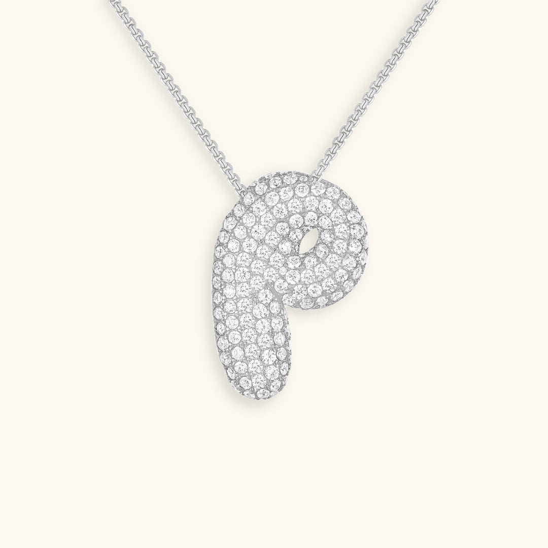 Diamond Initial Pendant Necklace for Women