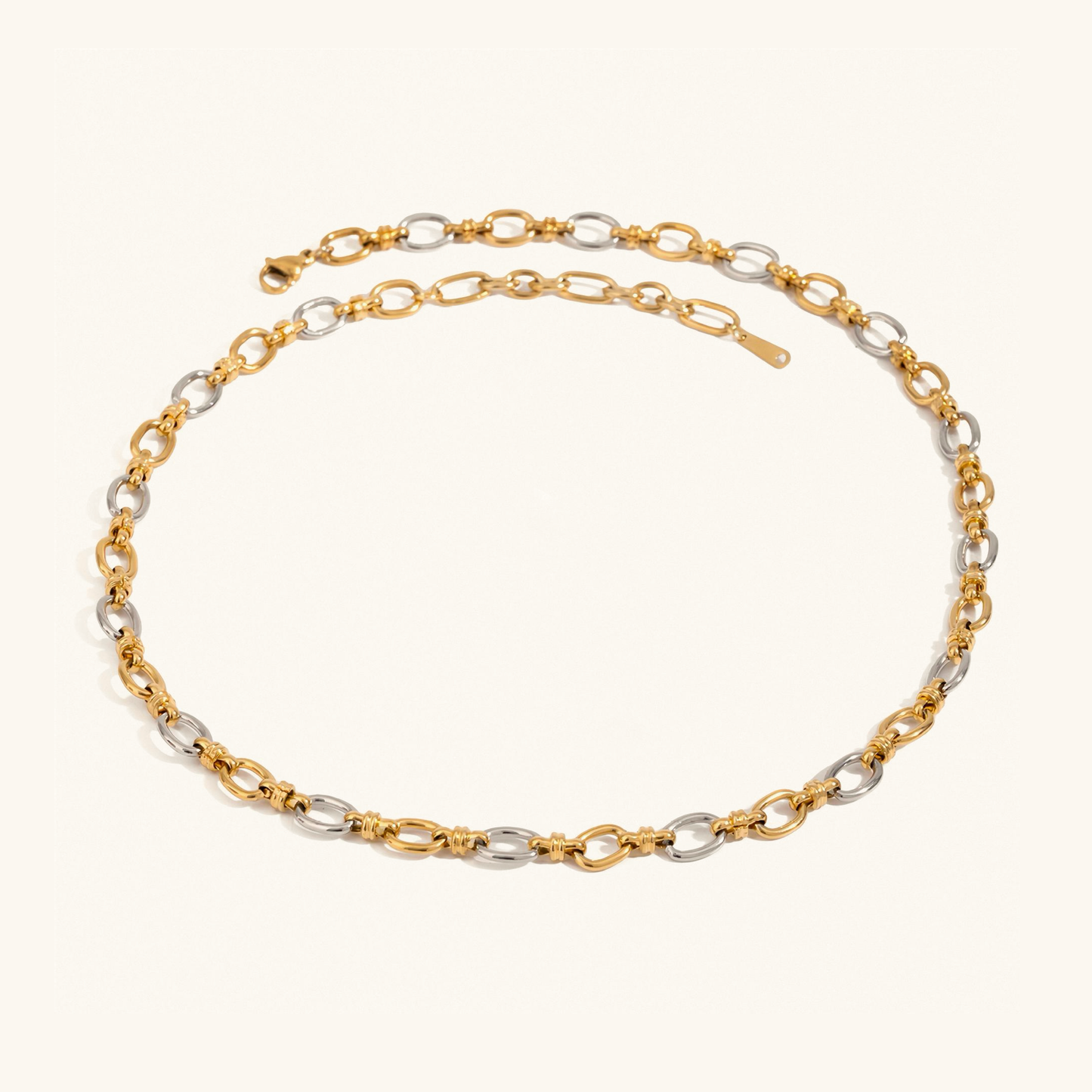 Two Tone Gold Statement Necklace