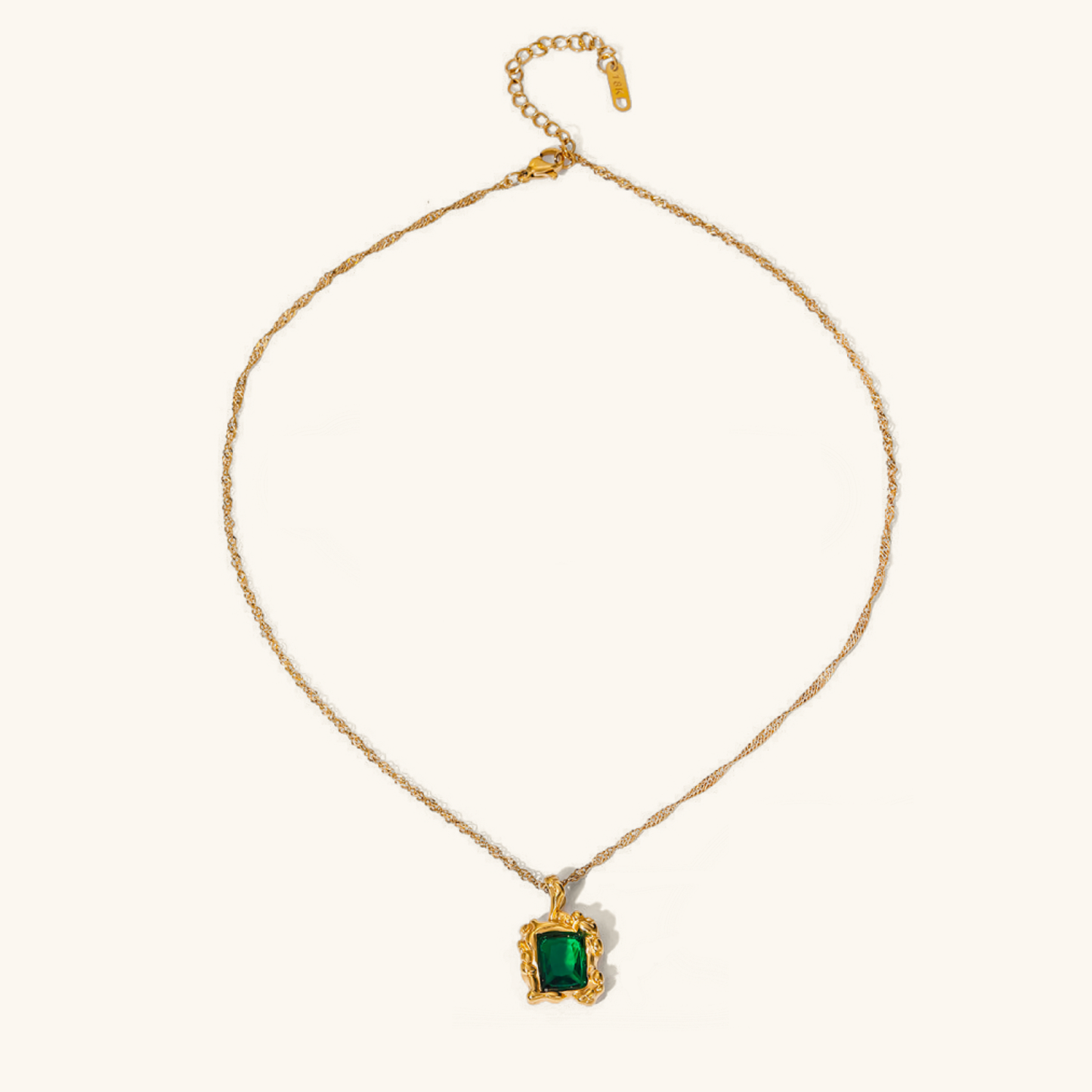 Emerald Gemstone Necklace for Elegant Style