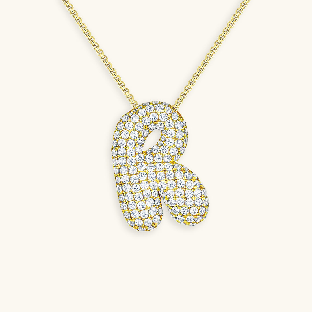 Diamond Initial Pendant Necklace for Women