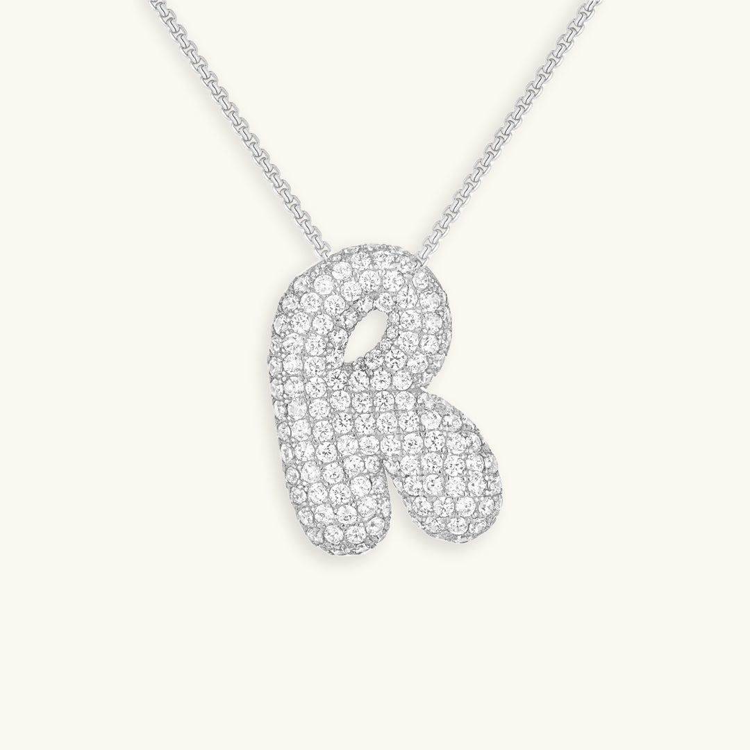 Diamond Initial Pendant Necklace for Women