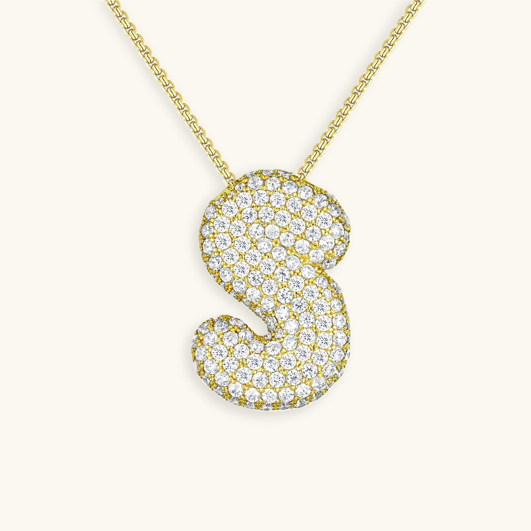 Diamond Initial Pendant Necklace for Women