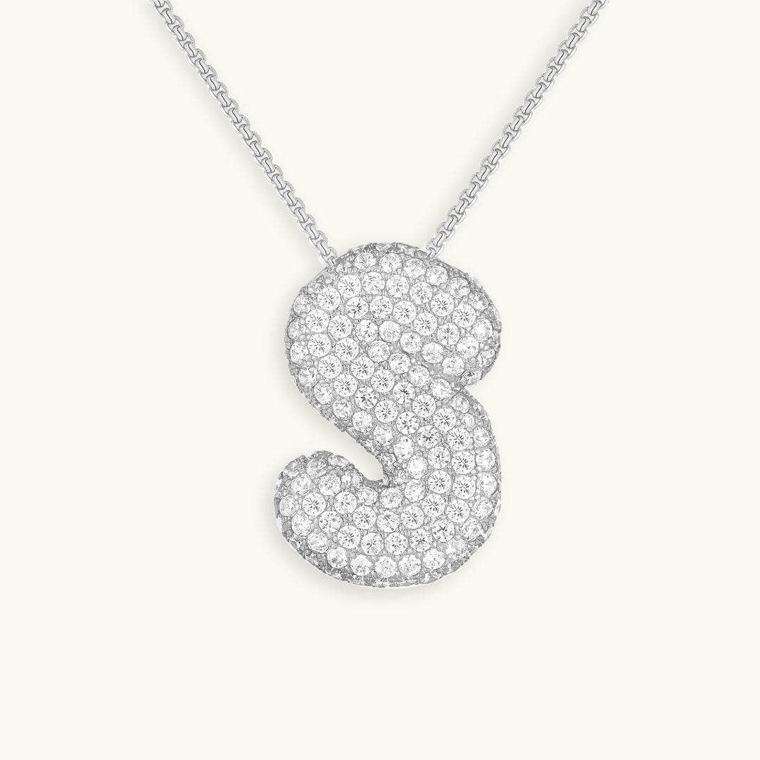 Diamond Initial Pendant Necklace for Women