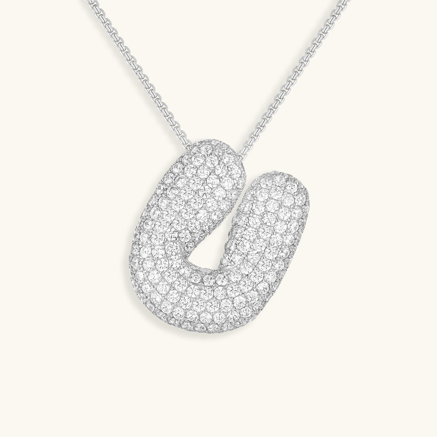 Diamond Initial Pendant Necklace for Women