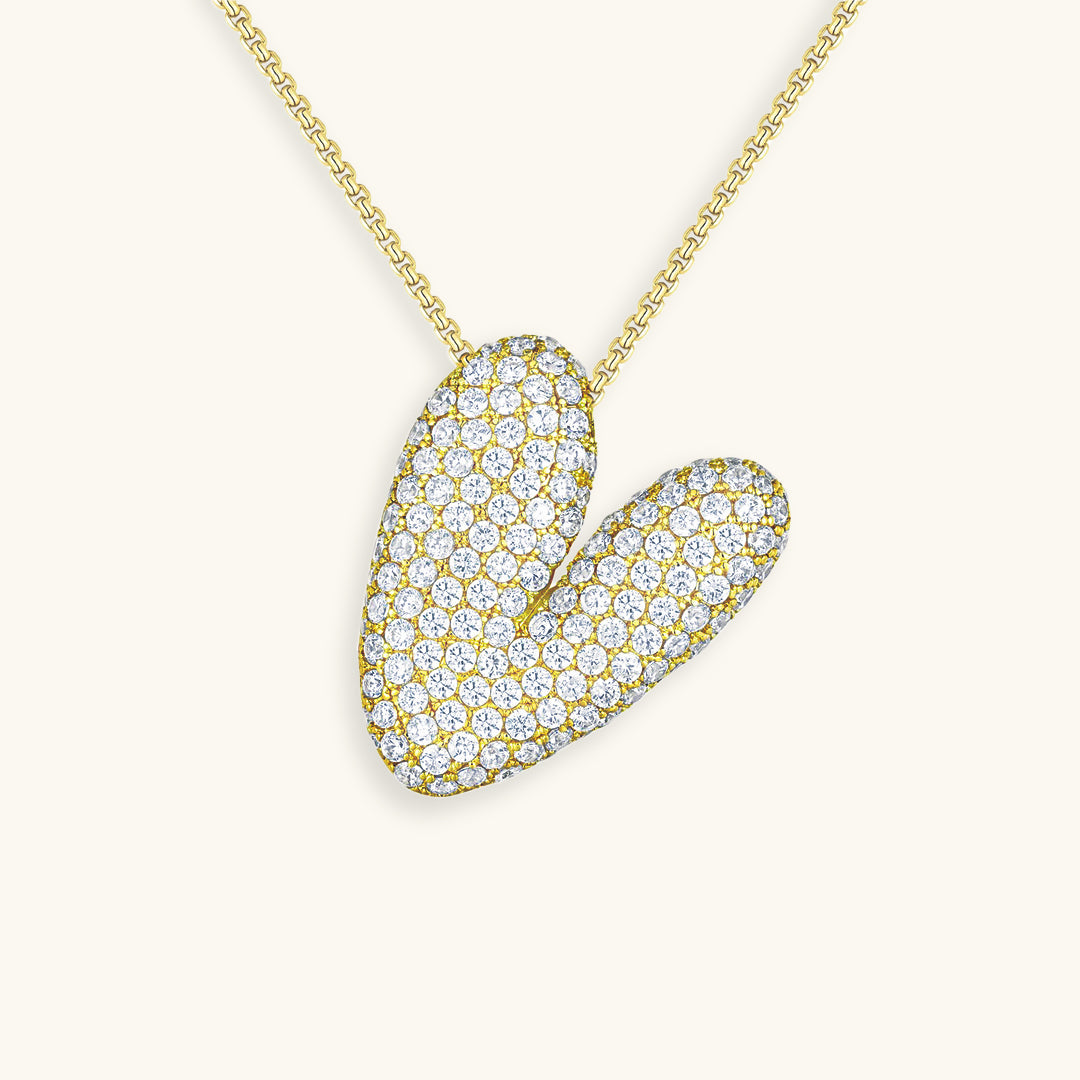 Diamond Initial Pendant Necklace for Women