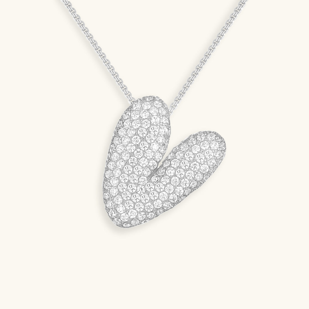 Diamond Initial Pendant Necklace for Women