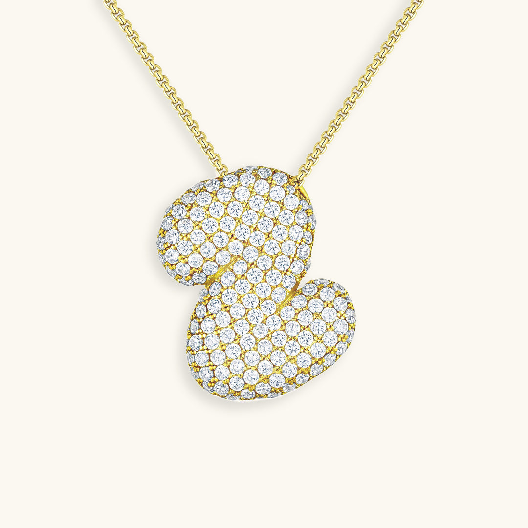 Diamond Initial Pendant Necklace for Women