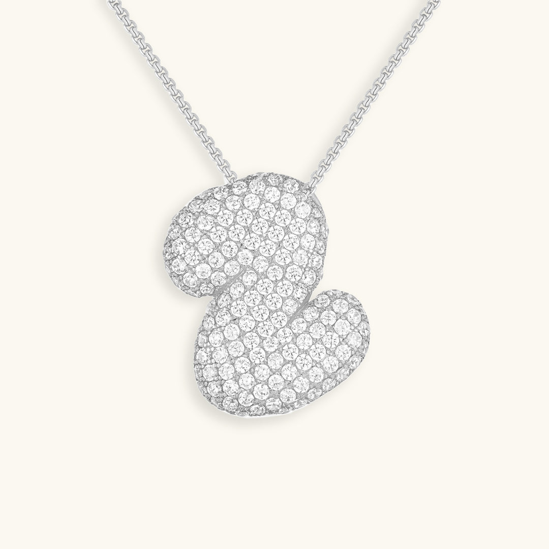Diamond Initial Pendant Necklace for Women