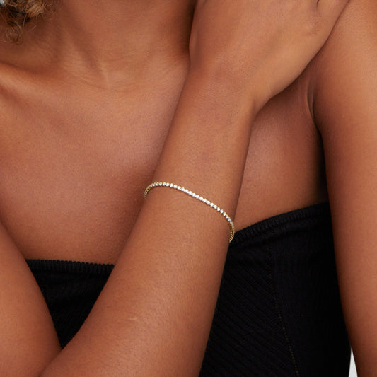 Gold Tennis Bracelet with Elegant Design