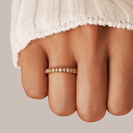 Crystal Tiara Ring with Elegant Design