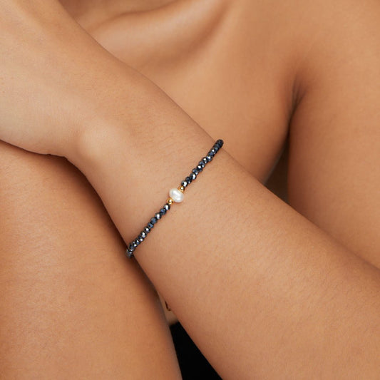 Midnight Pearl Beaded Bracelet for Elegance