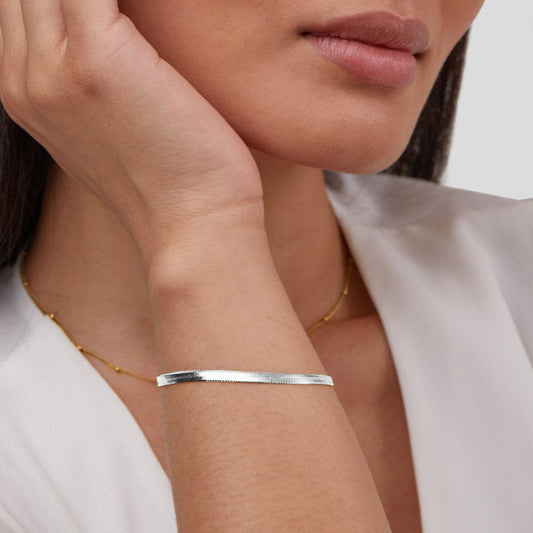 Silver Snake Chain Bracelet for Women