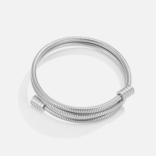 Twisted Silver Cuff Bracelet for Women